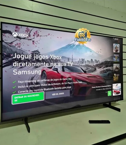 Televisão smart Samsung 55 polegadas completa 4k pezinho e Controle!