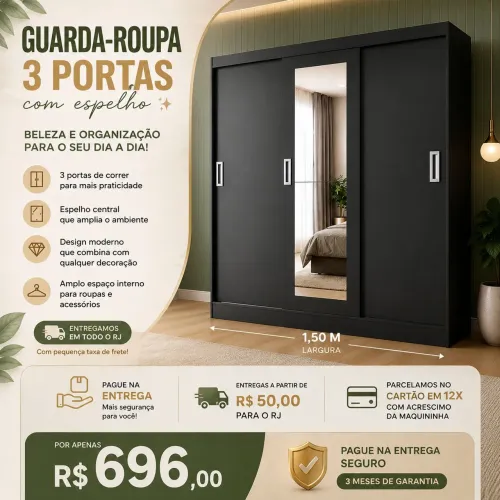 Guarda Roupa com Espelho
