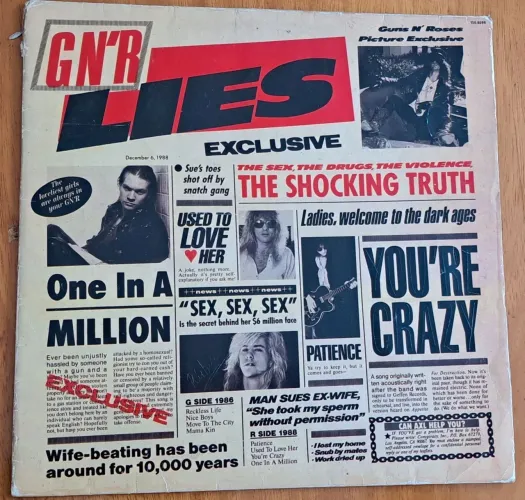 lp Vinil Lies Guns and Roses nacional 1988 ZERADAÇO