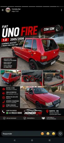 Fiat Uno Mille 1.0 Fire/ F.flex/ Economy 4P 2006
