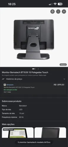 MONITOR BEMATECH BT15xx