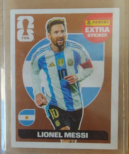 Figurinha Legend bronze do Messi.