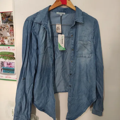 Camisa jeans love tree Tam G importada nova