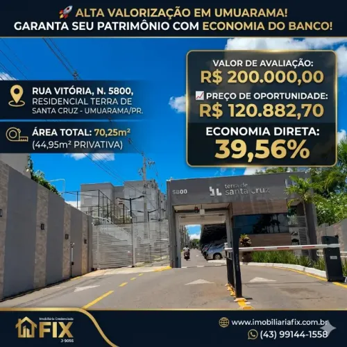 ? ALTA VALORIZAÇÃO EM UMUARAMA: REPARE NOS 39,56% DE ECONOMIA DIRETA DO BANCO!