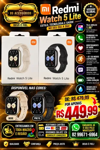 Smartwatch Redmi Watch 5 Lite Original 