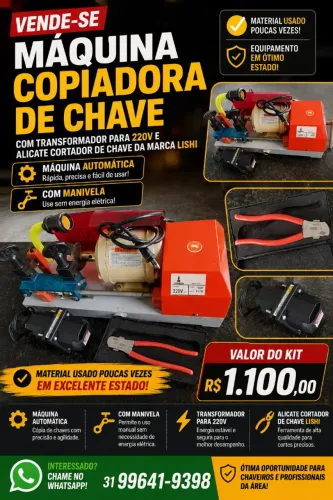 Copiadora de Chave e Alicate de corte de Chave Manual