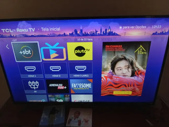 SMARTV 43 polegadas tcl completa com ROKU TV integrada