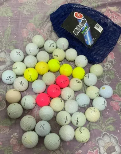 Bolsa De Golfe Com Suporte E Divisões De Tacos + Mais 5 Tacos + 45 Bolas de Golf