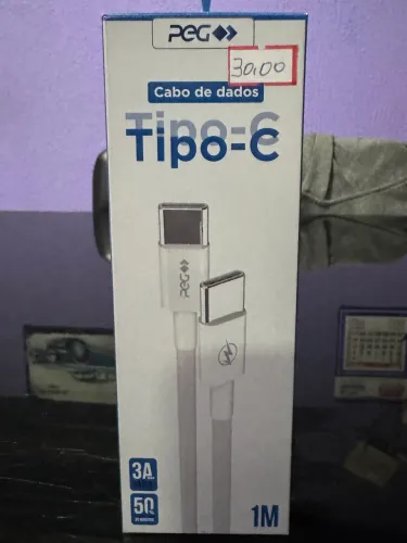Cabo de dados com 1m tipo c de alta qualidade rápido pra carregar e na oferta só 20,00