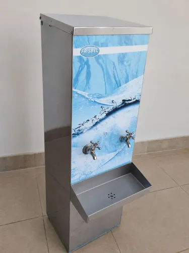 Bebedouro Industrial Frisbel 25 Litros Inox Água Gelada - 2 Torneiras