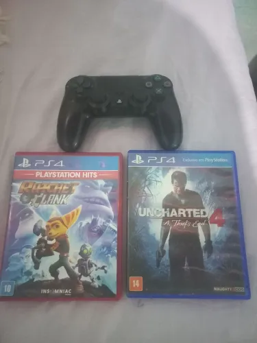 Dois jogos de PS4 + Controle Original Sony