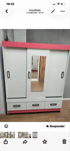 Guarda roupa de solteiro em ótimo estado obs já com o fre e montagem incluso