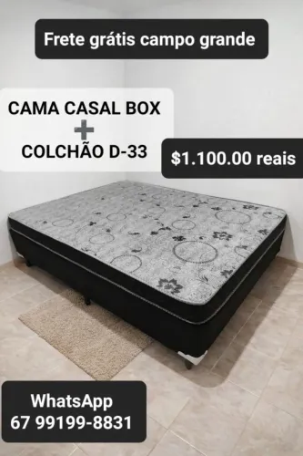 Cama casal D-33 novo preço de fábrica hoje entrego Liquidação 