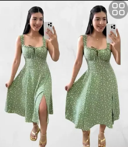 Vestido camponesa azul