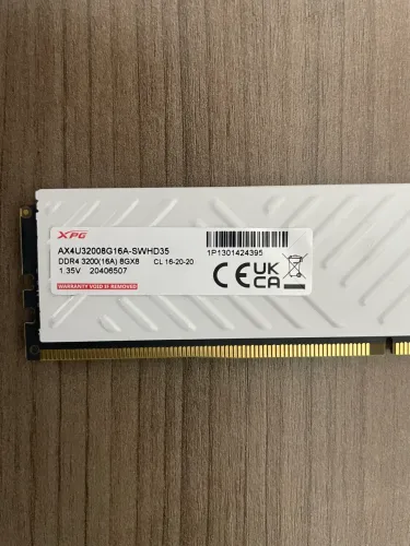 KIT Memória RAM 16GB(2x8GB) ADATA XPG BRANCA 3200MHZ CL16