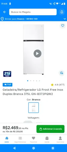 Geladeira semi nova