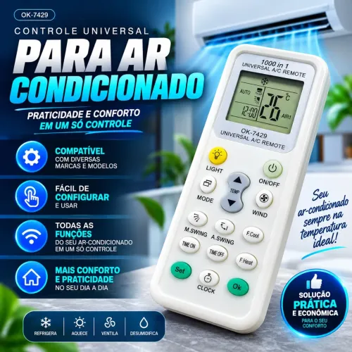 Controle para ar condicionado universal