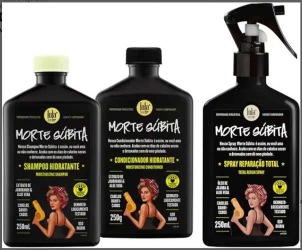 Kit Morte Súbita (Shampoo + Condicionador + Spray Reparaçao) - Lola From Rio