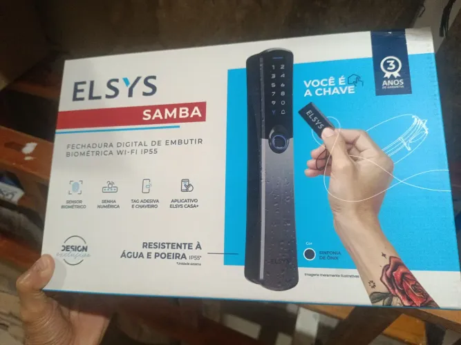 Fechadura Digital Inteligente WIFI Biométrica com Senha e Tag, Ip55, Auta a Segurança