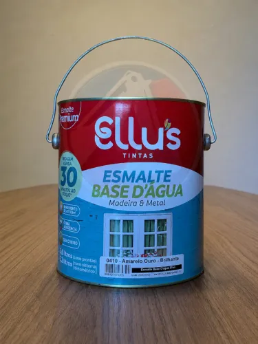 GALÃO DE TINTA ESMALTE A BASE D'AGUA 3,6 LITROS MARCA-(ELLUS) A PRONTA ENTREGA