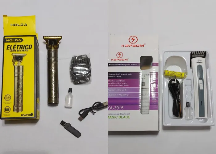 Máquina de corte de cabelo elétrica HOLDA e KAPBOOM (2 maquinas)