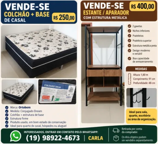 Estante Aparador e Cama Ortobom