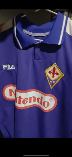Camisa Fiorentina Retrô Nintendo fila roxa vintage