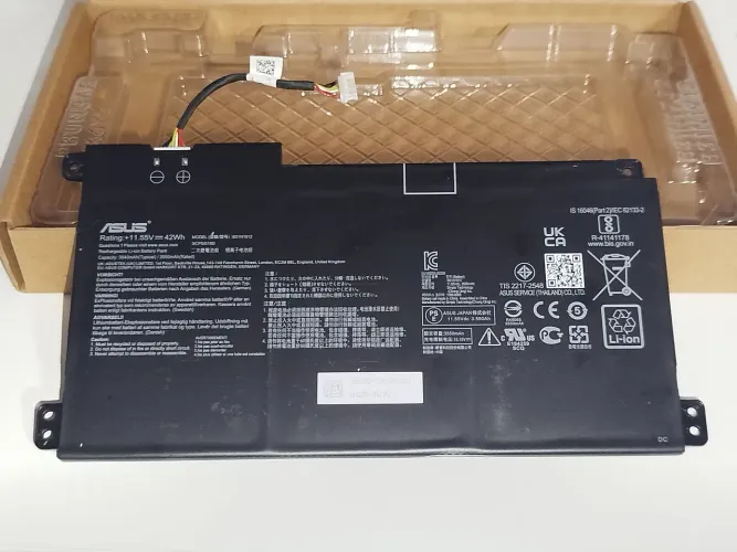 Bateria Asus Original Notebook B31N1912 E510 não carrega