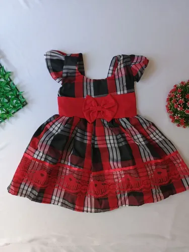 Vestido junino quadrilha xadrez