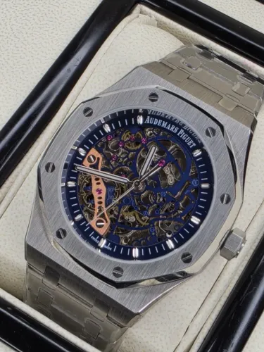 Relogio Relogio Audemars Piguet Royal Esqueleto Azul Automatico LINHA AAA EM 10X SEM JUROS