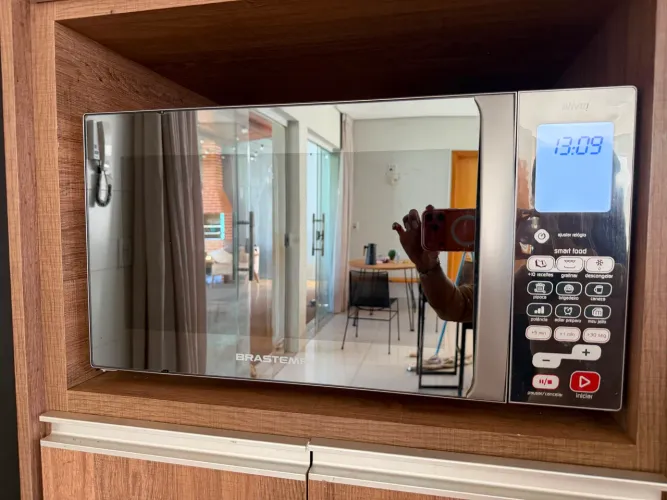 Microondas Brastemp 38 litros inox espelhado