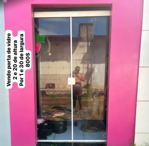 Vendo porta de vidro