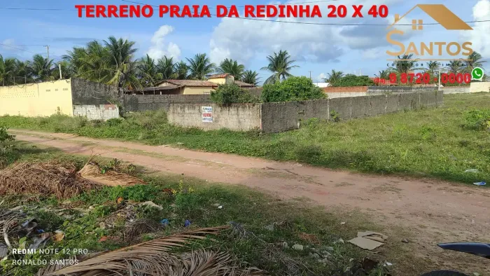Vendo Terreno na Redinha de 20 x 40, murado!