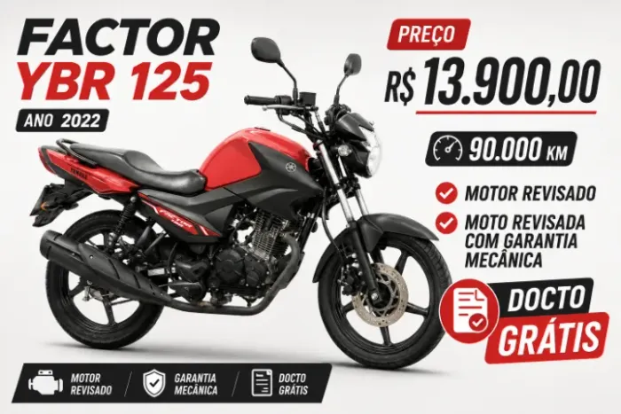 Factor YBR 125 2022 - Documentação Grátis