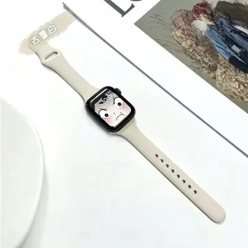 Pulseira fina off white Apple Watch 42mm