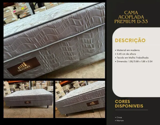 Cama box Acoplada 10cm Espuma D-33 