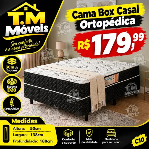 Cama Box Casal D20 ortopédico 