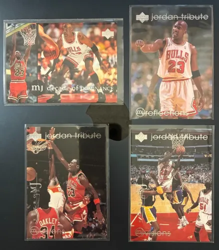 4 Michael Jordan Coleção Exclusiva Jordan Tribute Card NBA Carta Bulls