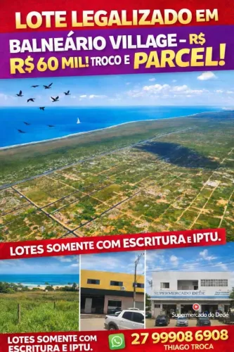 LOTE LEGAL DE VERDADE NÃO É PROMESSA, É DOCUMENTO NA MÃO, PARCELO, TROCO, ESCRITURADO LEIA