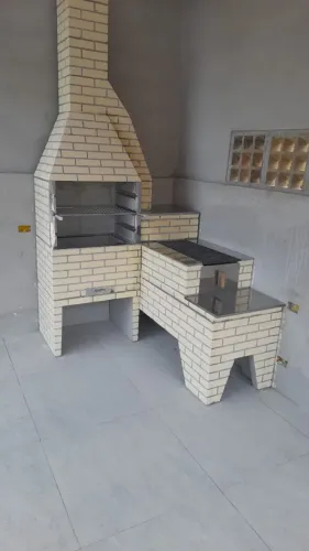 Trio churrasqueira, forno e fogão 