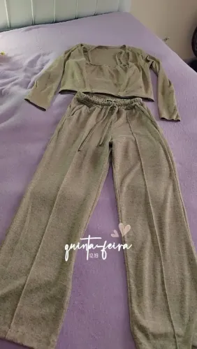 CONJUNTO LÃ 3 PEÇAS FEMINO SEMI NOVO