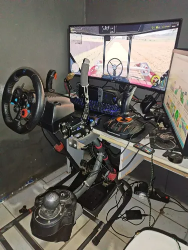 Cockpit simulador de corrida g29 + câmbio, freio de mão (Troco por switch 2)