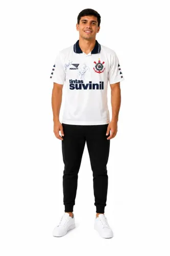 Antiga Camisa Corinthians Penalty Tinta Suvinil 1995 Futebol  Zé Elias 