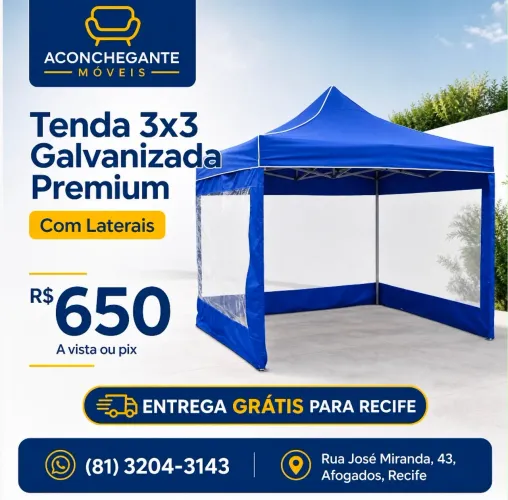 Tenda 3x3 premium com laterais