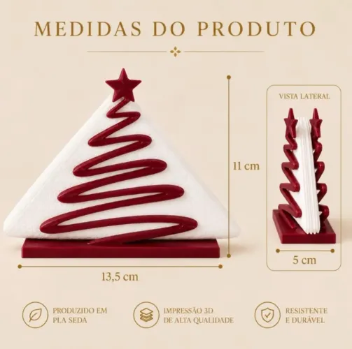 Porta guardanapo árvore de natal