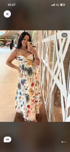 Vestido farm coleção colagem carioca