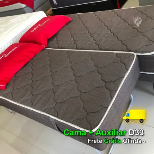Camas Box Auxiliar D33 (Cama Solteirão + 1 Cama Extra), Pagamento na Entrega