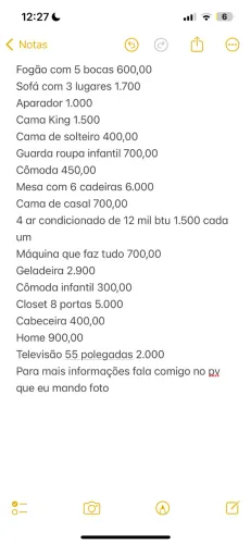 Vendo mobília de casa por motivo de viagem 