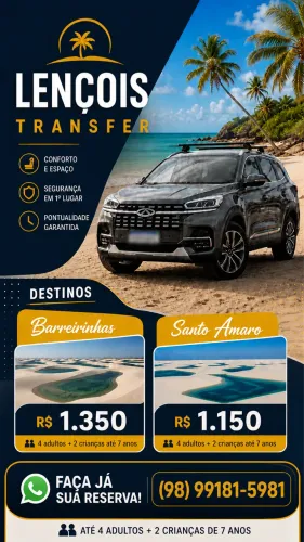 Transfer São Luís - Lençóis Maranhenses
