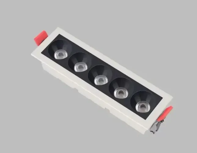 Luminária Slim Embutir Spot Led Linear Moderno Minimalista 5 FOCOS